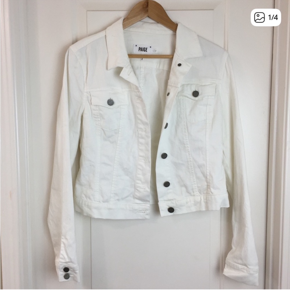 Paige Aveline Classic Denim Jacket- size Large- EUC